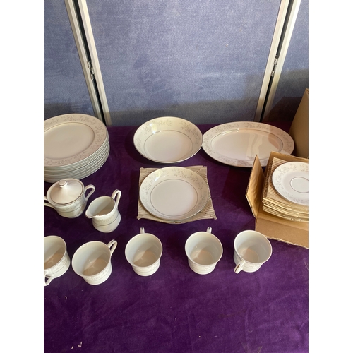 199 - Large Platinum Rose dinner set