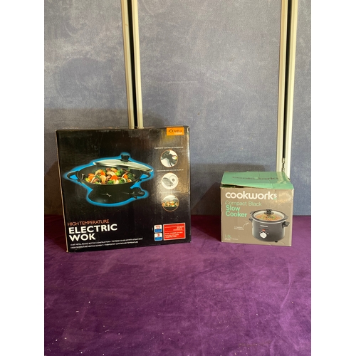 210 - New in the box/ Unused electric wok and slow cooker