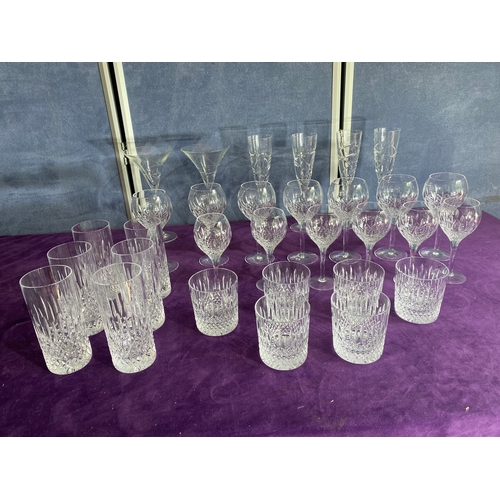 229 - A collection of miscellaneous crystal glasses