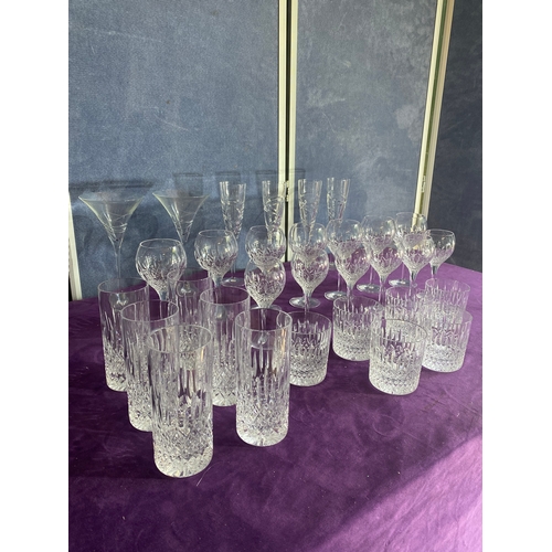 229 - A collection of miscellaneous crystal glasses