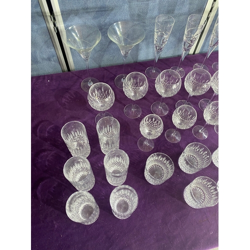 229 - A collection of miscellaneous crystal glasses