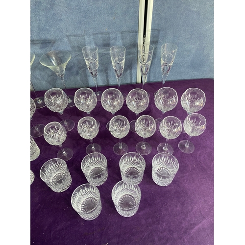 229 - A collection of miscellaneous crystal glasses