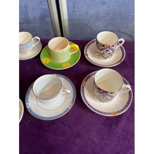 248 - A quantity of collectable cups and saucers including Gucci, Villeroy & Boch