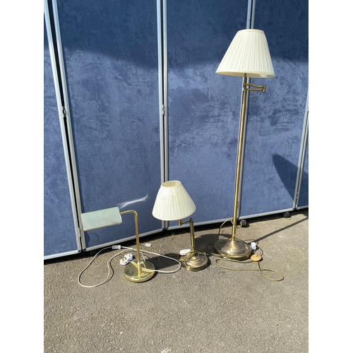 426 - Matching floor and table lamp with office table lamp.