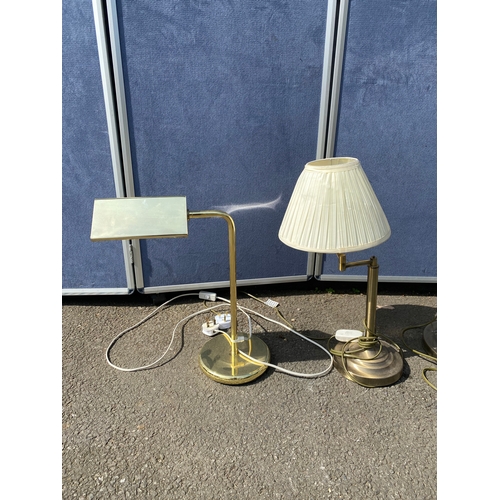 426 - Matching floor and table lamp with office table lamp.