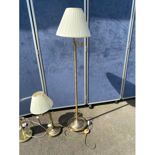 426 - Matching floor and table lamp with office table lamp.