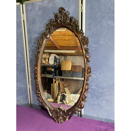 430 - Ornate wooden framed oval mirror

Dimensions - 40