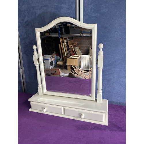 434 - Modern dressing table mirror with two drawers.