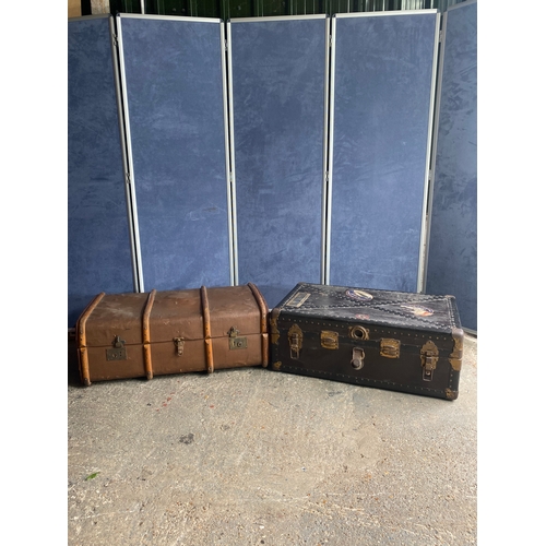 436 - Two vintage storage/travel trunks