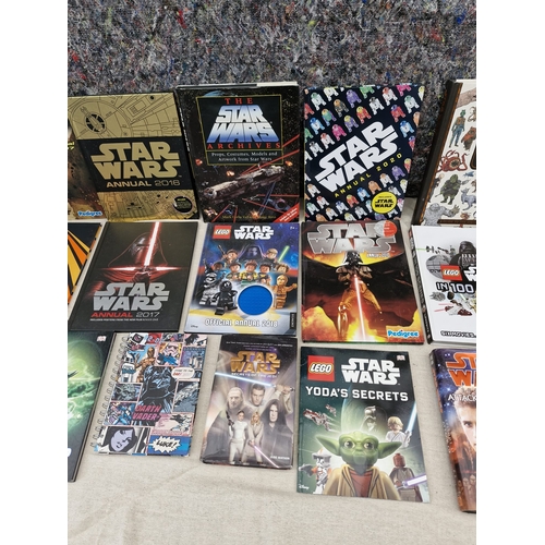 595 - Large collection of miscellaneous star wars books.