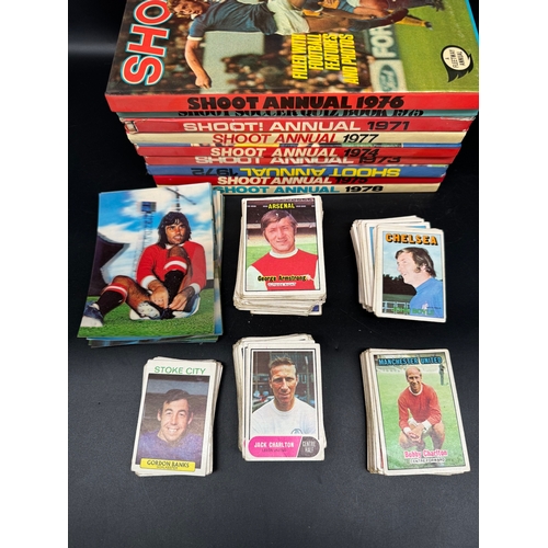 331 - 1970's Panini Sticker Album, Shoot Annuals, collection of A&BC collectable football trading cards