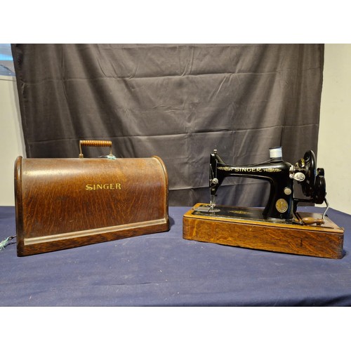 452 - Two Vintage singer sewing machines