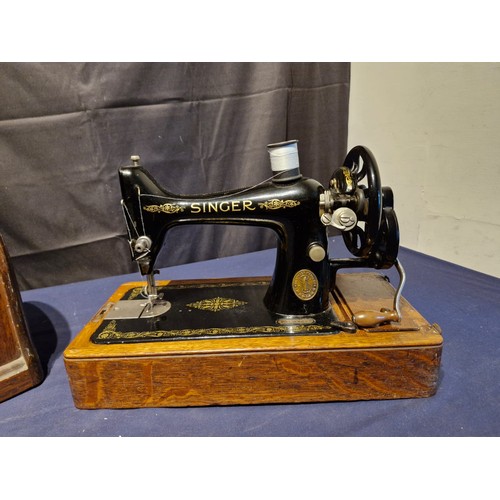 452 - Two Vintage singer sewing machines