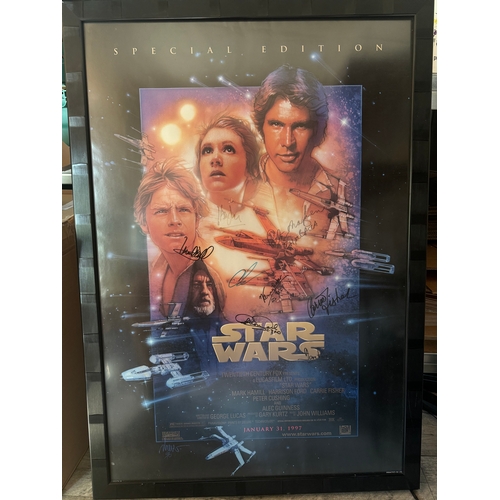 582 - Star Wars Special Edition 1997 Movie Poster in frame 75cm x 108cm