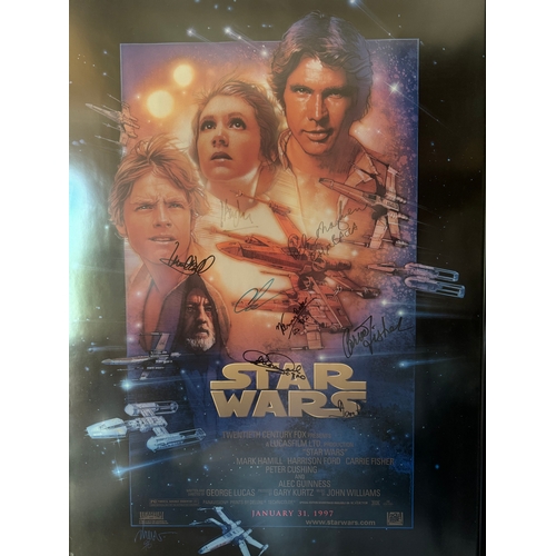 582 - Star Wars Special Edition 1997 Movie Poster in frame 75cm x 108cm