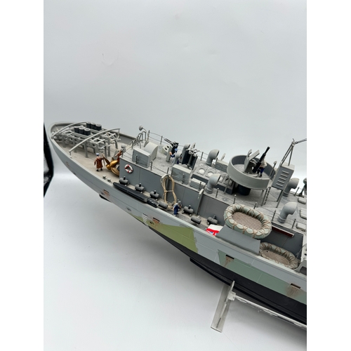 334 - HMCS Snowberry K166 Flower Class Corvette model 90cm x 35cm