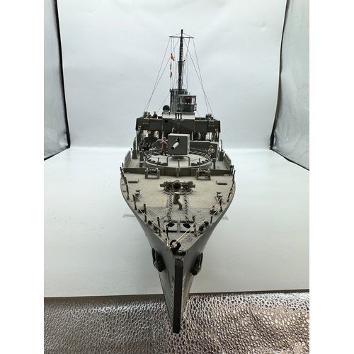 334 - HMCS Snowberry K166 Flower Class Corvette model 90cm x 35cm