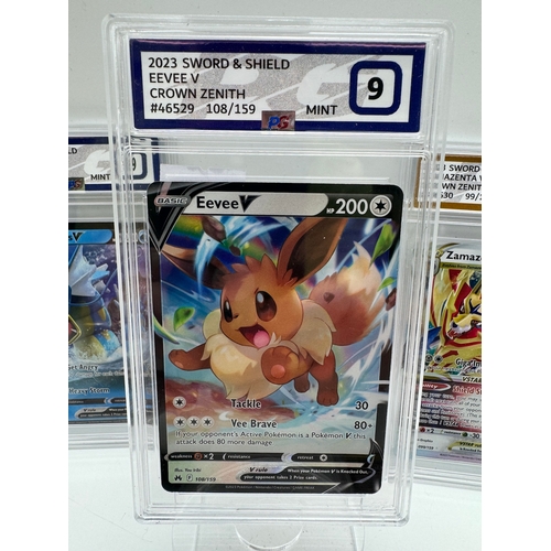 96 - Pokemon TCG: Five PG 9-10 Graded Sword & Shield / Scarlet & Violet Cards including Gyarados V - Evol... 