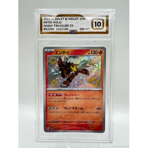 98 - Pokemon TCG: Four Japanese Graded PG 10 Gem Mint Cards including Radiant Alakazam 031/068, Entei Hol... 