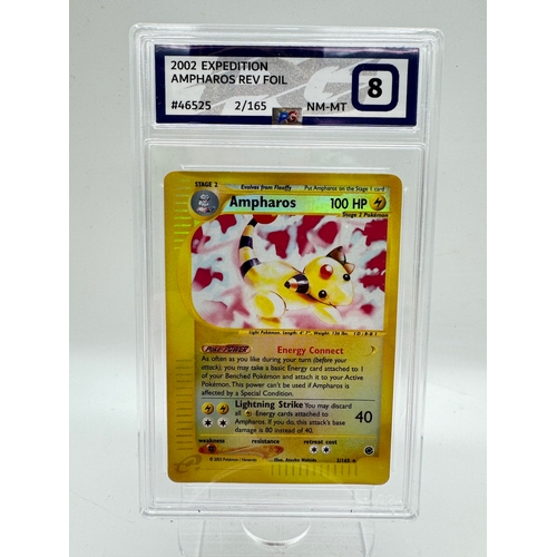 119 - Pokemon TCG: 2003 Slaking Holo 12/109 Ruby & Sapphire PG 8 Near Mint + 2002 Ampharos Reverse Holo /1... 