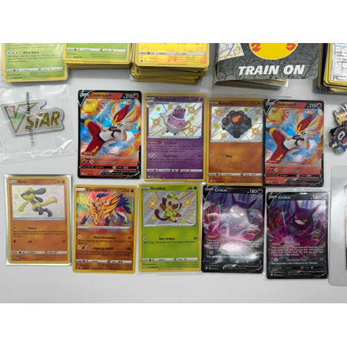 120A - Pokemon TCG: Quantity of various Sword & Shield V Shiny, non holo, holo and reverse holo cards mainl... 