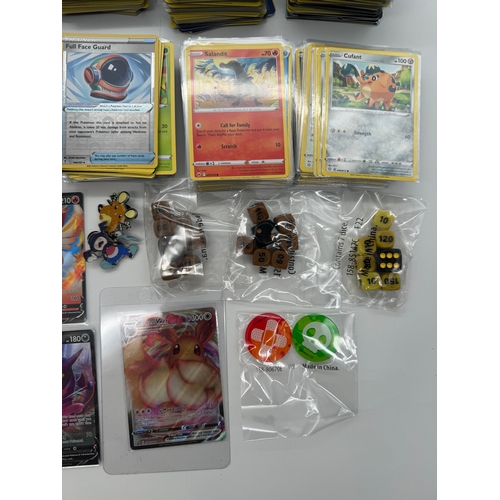 120A - Pokemon TCG: Quantity of various Sword & Shield V Shiny, non holo, holo and reverse holo cards mainl... 