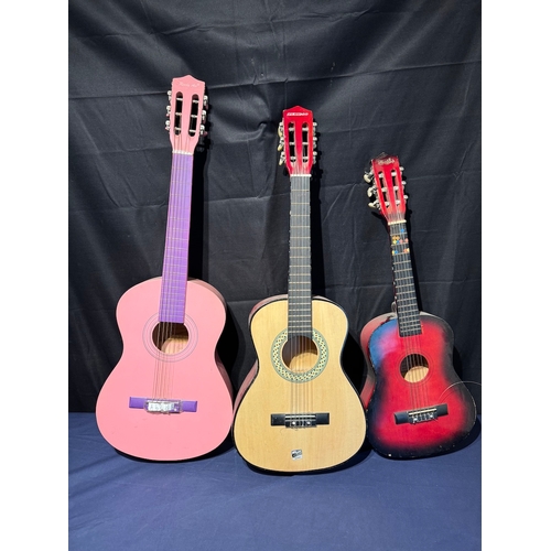 15 - Three childrens Acoustic Guitars