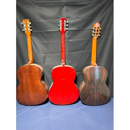 16 - Three acoustic guitars Hohner MW300, Kimbara