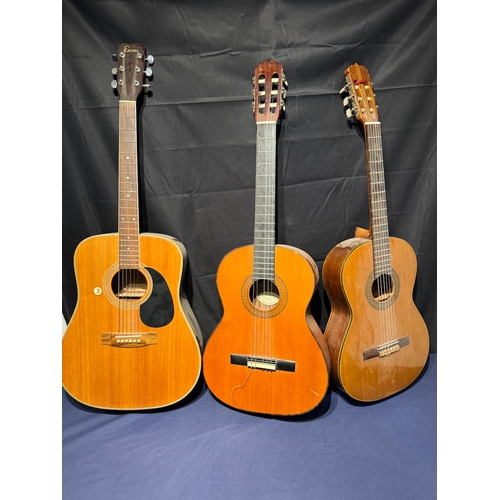 18 - Three Acoustic Guitars - Encore E400N, Lambra, Moridaira 9514