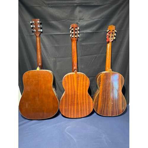 18 - Three Acoustic Guitars - Encore E400N, Lambra, Moridaira 9514