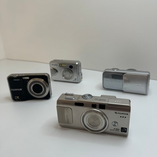 51 - Four Fujifilm Digital Cameras - FinePiX F810 , AX250, A120, A370