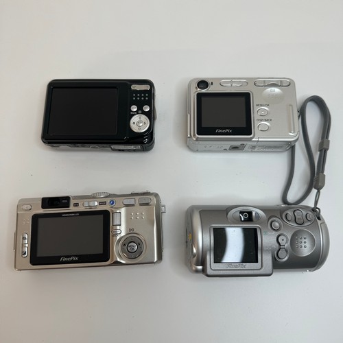 51 - Four Fujifilm Digital Cameras - FinePiX F810 , AX250, A120, A370