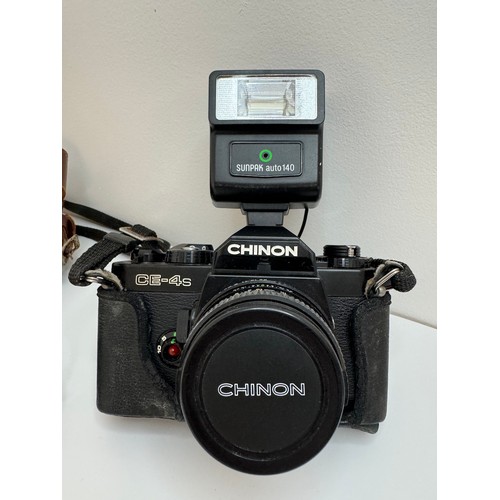 60 - Three 35mm cameras including Arette IA, EXA, Chinon CE-4S