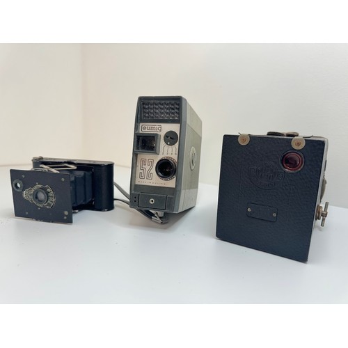 63 - Kodak Bellow Camera, No 120 Brownie, Eumig 52