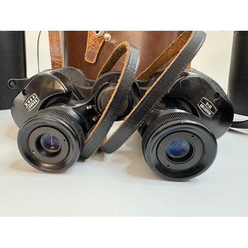 67 - Three Binoculars in cases - Greenkat 8x40, Ross London 9x35, Miranda 16x50