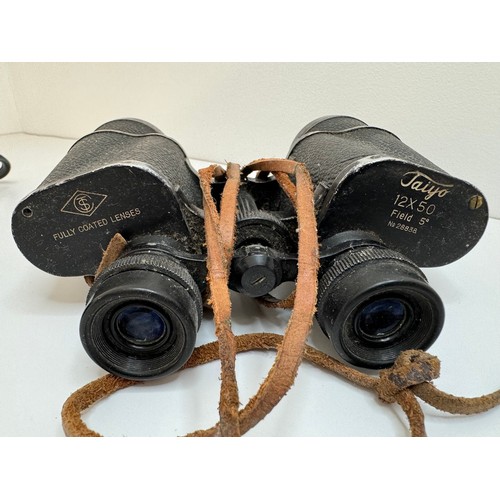 68 - Three Binoculars - Noctovist MkII 8X30 , Boots Ascot 7x35 , Taiyo 12x50