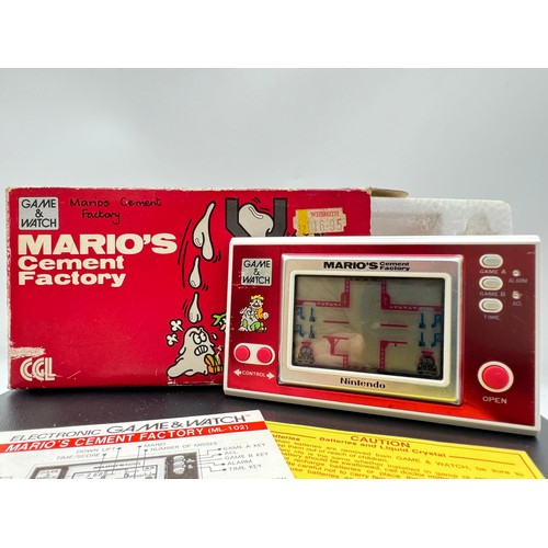 108 - Boxed Nintendo Game & Watch Marios Cement Factory with instructions