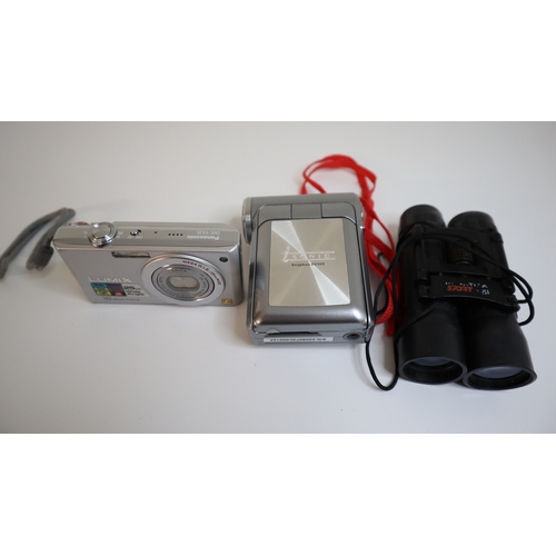 88 - Panasonic Lumix Digital Camera, iSonic Video camera + Binoculars