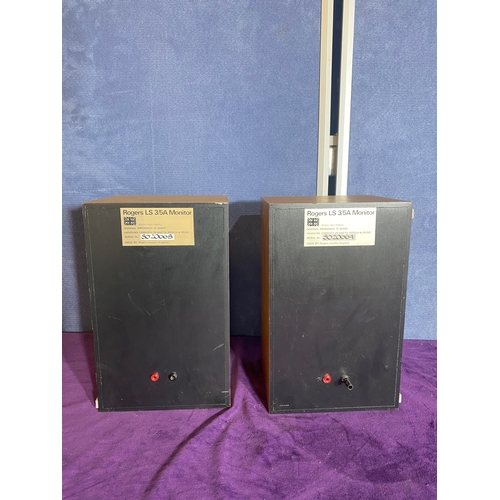 133 - A pair of Rogers LS 3/5A speakers BBC Gold Label Matching Pair SO 2066A / B