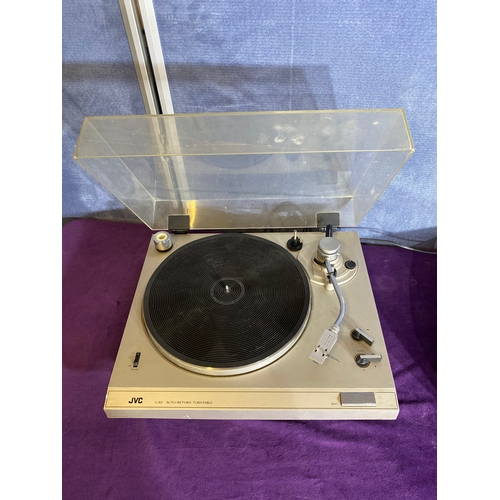 148 - A JVC model L-A11 auto return turntable and a Aiwa PX-E850K Stereo turntable system