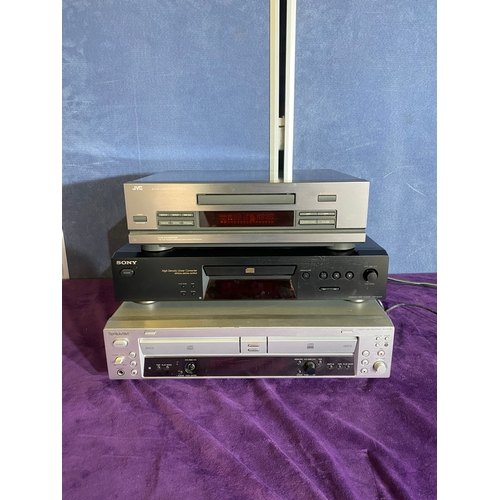 157 - Three CD players including Sony and JVC