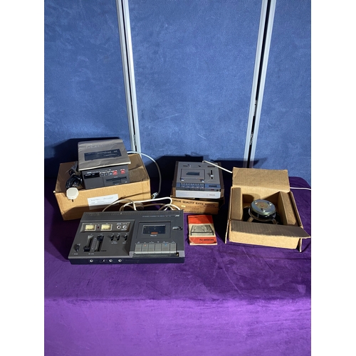 171 - A collection of electrical items including JVC stereo cassette deck CD-17040B, Yamaha music disk rec... 