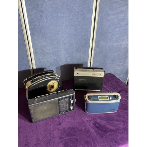 179 - A collection of Retro radios including Roberts, Grundig, Steepletone
