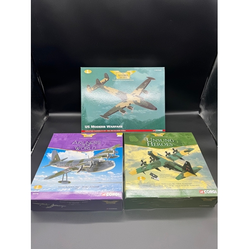 106 - Three CorgI Model Aircraft - AA35103, AA31304, AA31702 Scale 1:144