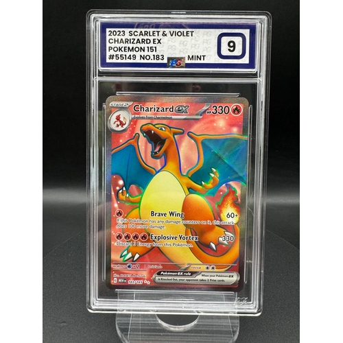 117 - Pokemon TCG: 2023 Charizard EX Scarlet & Violet 151 Set Graded PG 9 Mint