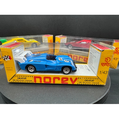 122 - Three Boxed French Norev 1/43 Scale Models includes Renault Alpine A440 No 198, Ligier JS 2 Tour de ... 