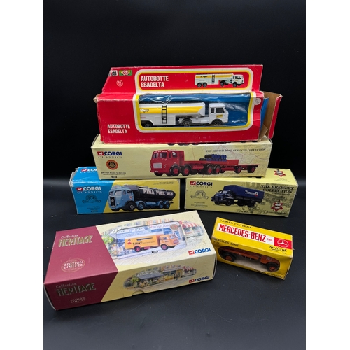 127 - A collection of Corgi Classics Commercial Vehicles / Tankers + METOSUL MERCEDES BENZ 1113 - CAMIAO C... 