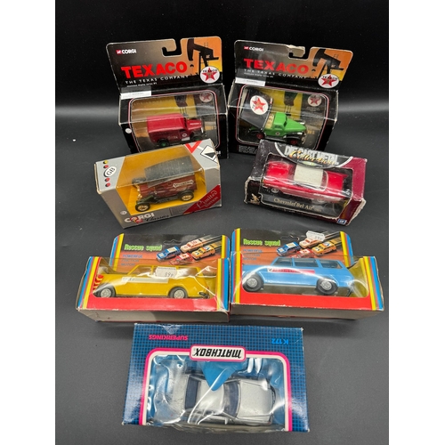 136 - Collection of 7 Corgi , Matchbox + other models cars  all boxed