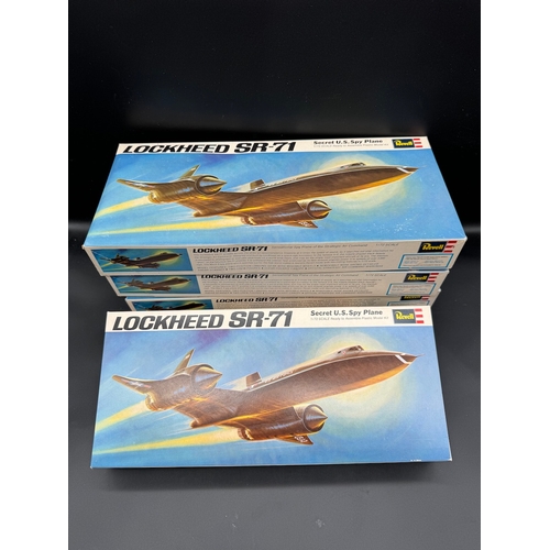 138 - Five 1970's Revell Lockheed SR-71 Secret U.S Spy Plane 1:72 Scale Model Kits - Excellent complete un... 