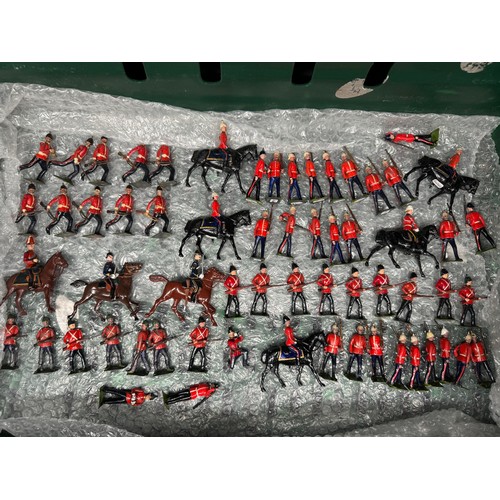 158 - Large Collection of Britains Hollow Cast Royal Lancaster, Middlesex Regiment + others